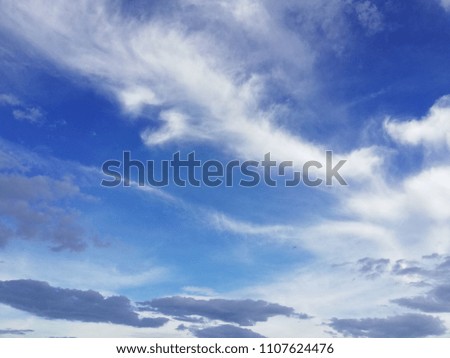 beautiful white cloud in blue sky