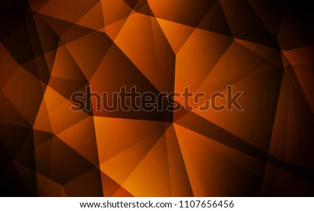 Dark Orange vector polygon abstract layout. Shining colorful illustration with triangles. Pattern for a brand book's backdrop.