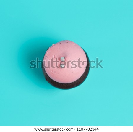 Birthday Cake On Color For Background