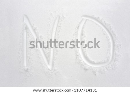 No letters handdrawn on white flat snow background