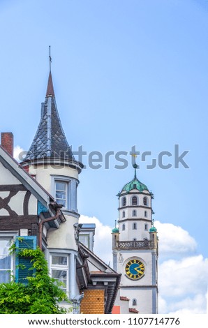 Ravensburg, Baden-Wurttemberg, Upper Swabia, Germany - city of turrets and towers.