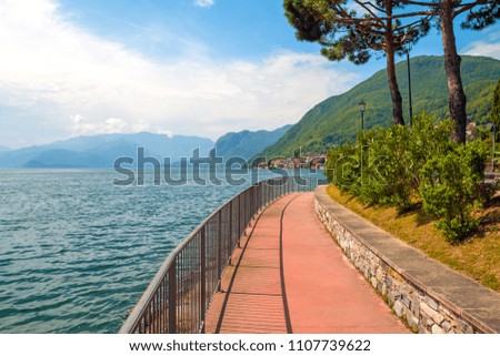 holidays in Italy - a view of the most  
beautiful lake in Italy, Varenna, Lago di Como. 