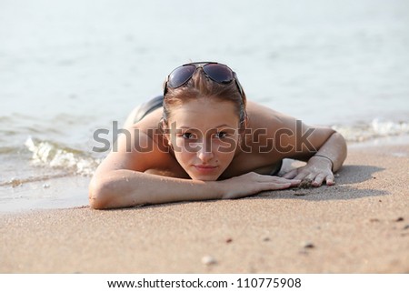 beautiful girl on a beach