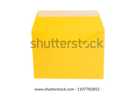 paper colored envelopes isolated on white background