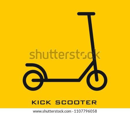 Kick scooter icon signs