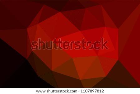 Dark Red vector abstract polygonal pattern. A sample with polygonal shapes. Textured pattern for your backgrounds.
