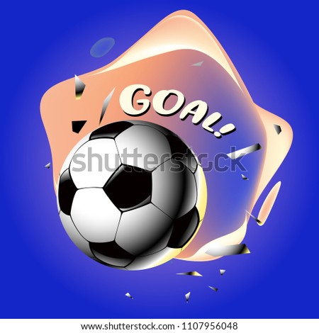 Soccer and football goals banner icon design. Poster and banner design template for soccer championship
