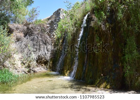 Small waterfall at Wind Wolves Preserve, Bakersfield, CA. 