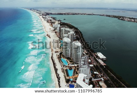 Cancun Quintana Roo from the air Royalty-Free Stock Photo #1107996785
