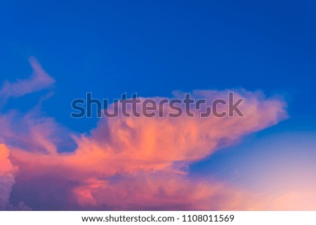 dusk sky sunset cloud in the evening