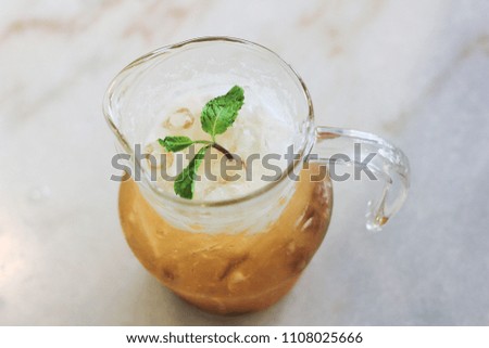 ice coffee glass