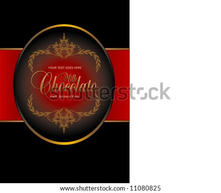 Label packaging (VECTOR) image fully resizable and editable