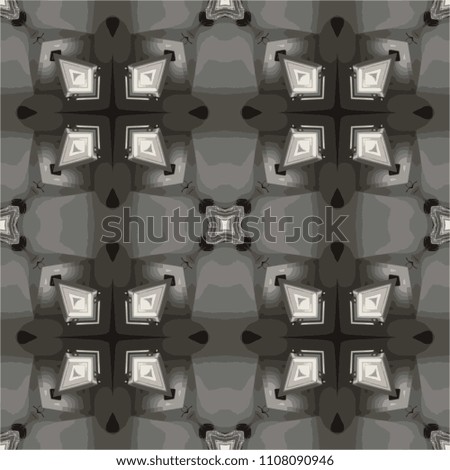 dark retro wallpaper pattern with squares and diamonds in grey, black and ivory colors, vector illustration