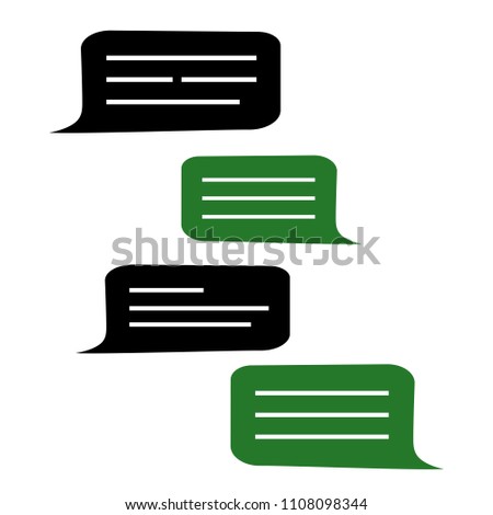 Chat message set. Speach bubbles collection. Vector illustration