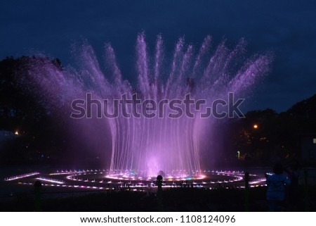 fountain in the city park of Denpasar, Bali