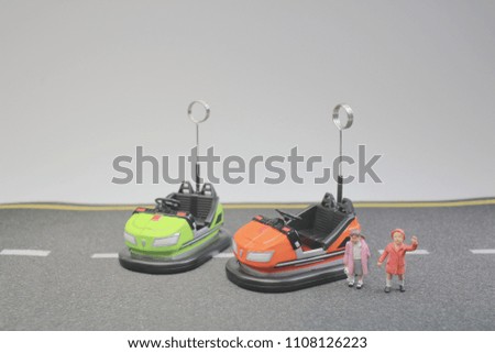 the mini figure of a Bumper car