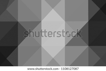 Light Gray vector triangle mosaic cover. Shining polygonal illustration, which consist of triangles. The best triangular design for your business.