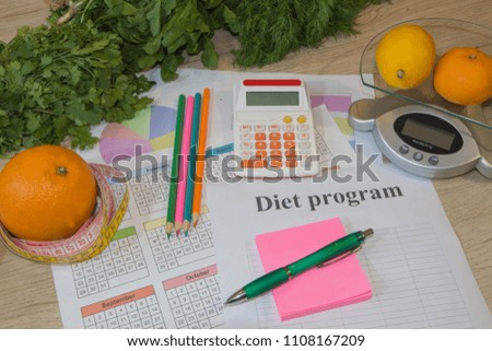 Diet weight loss breakfast concept with tape measure, Libra. Diet and nutrition. Weight control concept. Ealthy eating