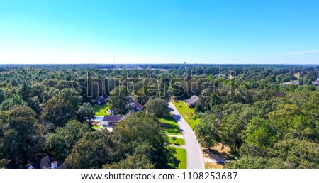 Aerial view of west Mobile in Semmes, Alabama