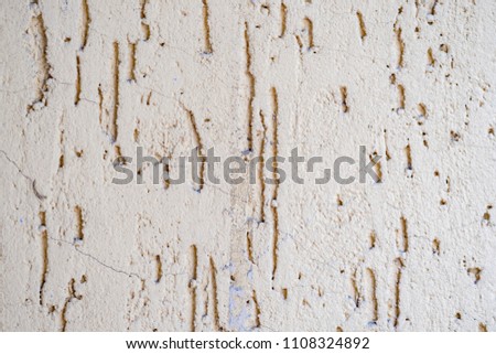 Old plaster wall surface for texture or backgrounds. Repairs in the house.