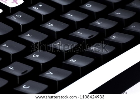 Close up of Black keyboard cap