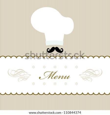 Restaurant menu design / Menu design with chef hat and mustache