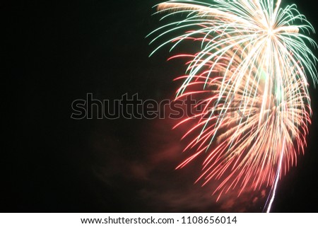 Atami port amazing fireworks festival, Japan.