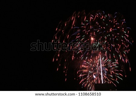 Atami port amazing fireworks festival, Japan.
