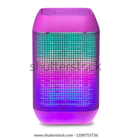 Multi color LED bluetooth speaker