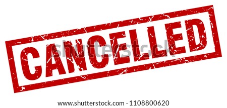 square grunge red cancelled stamp Royalty-Free Stock Photo #1108800620