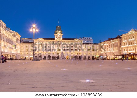Piazza dell'unità d'Italia, Trieste, Friuli Venezia Giulia, Italy