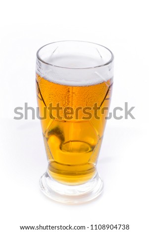 Set of beer glasses isolated on white background.beer mugs isolated on white background.