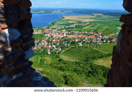 View of picturesque landscape near Nove Mlyny reservoirs, Moravia, Czech Republic