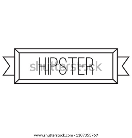 Abstract hipster label