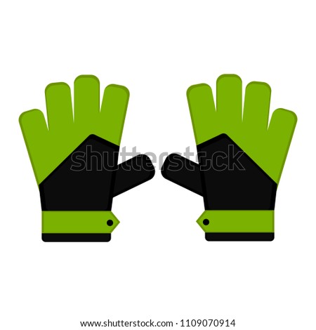Isolated goalkeeper gloves icon