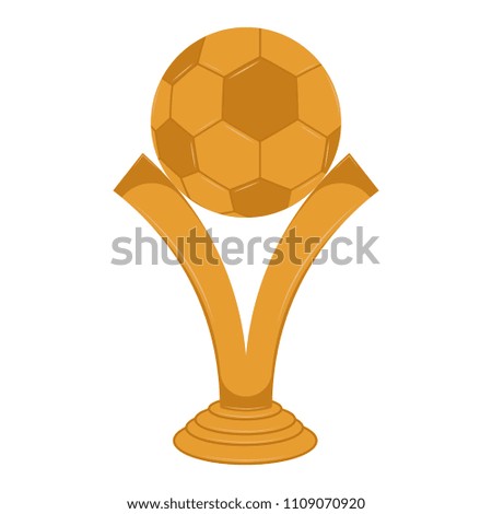 Isolated golden trophy icon