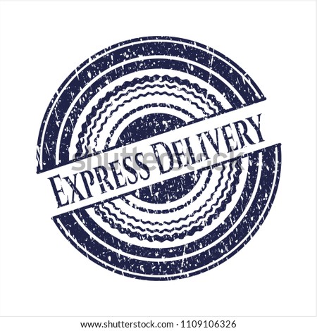 Blue Express Delivery rubber texture