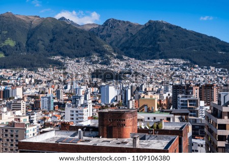 Quito, Ecuador, 06.06.2018: top cityscape.
