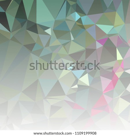Low polygonal mosaic square layout with transparent bottom for banner, label, tag, flyer and abstract web background. Copy space. Raster clip art.