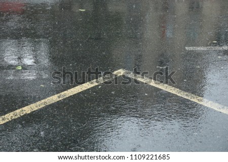 wet asphalt street