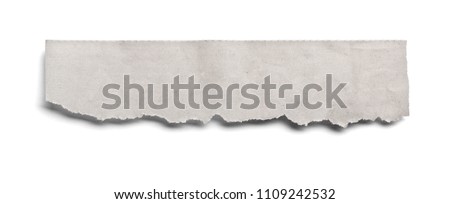 collection of various pieces of news paper on white background. each one is shot separately Royalty-Free Stock Photo #1109242532