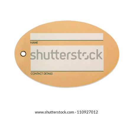 Label on white background