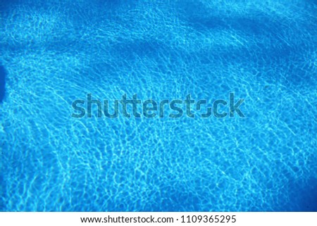 The structure of wavy water in the blue pool is the most soothing picture during relaxation.