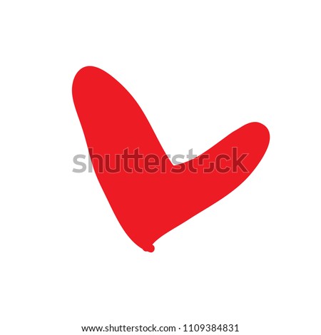 Heart, Doodles heart shape red, Free hand brush drawn hearts art red color, Art drawn heart-shaped for design elements valentine's day, Red heart shape is a symbol of love (vector)
