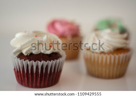 Cupcake of white background