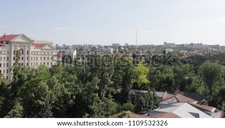 views of the Chisinau skyline from a height