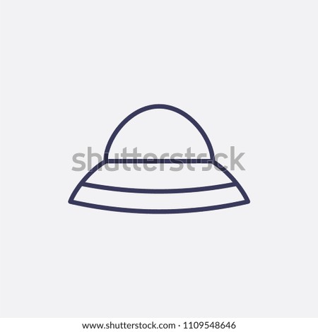 Outline summer hat icon illustration,vector fashion sign symbol