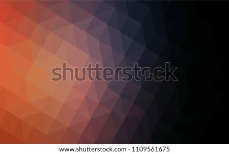 Dark Blue, Yellow vector triangle mosaic cover. Colorful abstract illustration with triangles. Pattern for a brand book's backdrop.