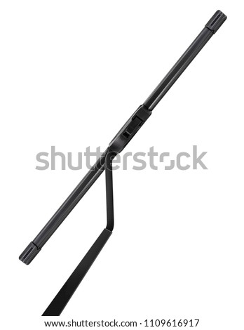 Car wiper isolated on white background with clipping path Royalty-Free Stock Photo #1109616917