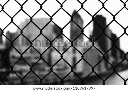 Manhattan behind Fence